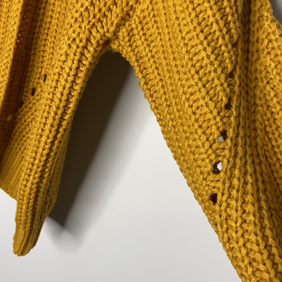 Mustard Yellow Open Front Cardigan - Picture 3 of 13